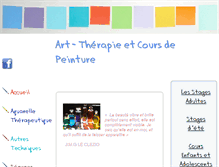 Tablet Screenshot of peinturetherapeutique.com